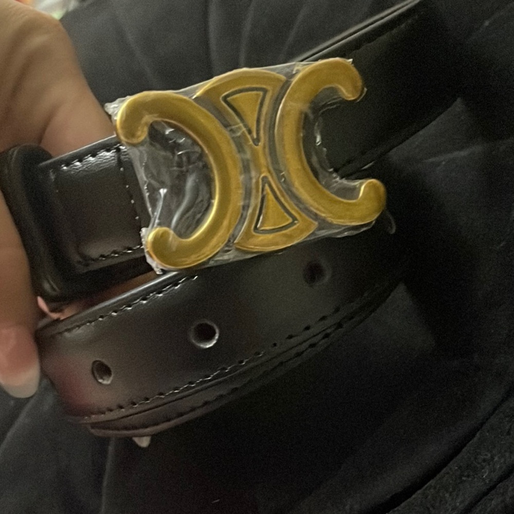 Black Belt with Gold Buckle